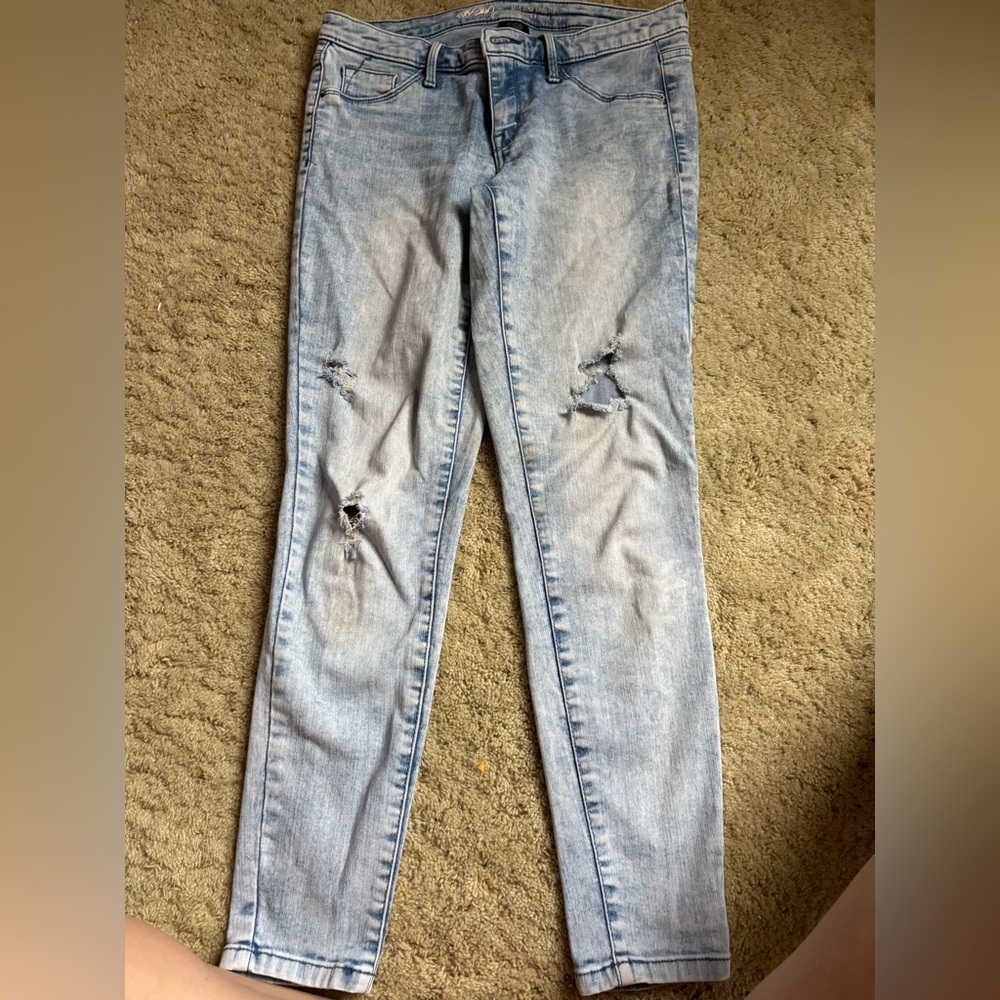 Distressed Light Blue Women's Jeans